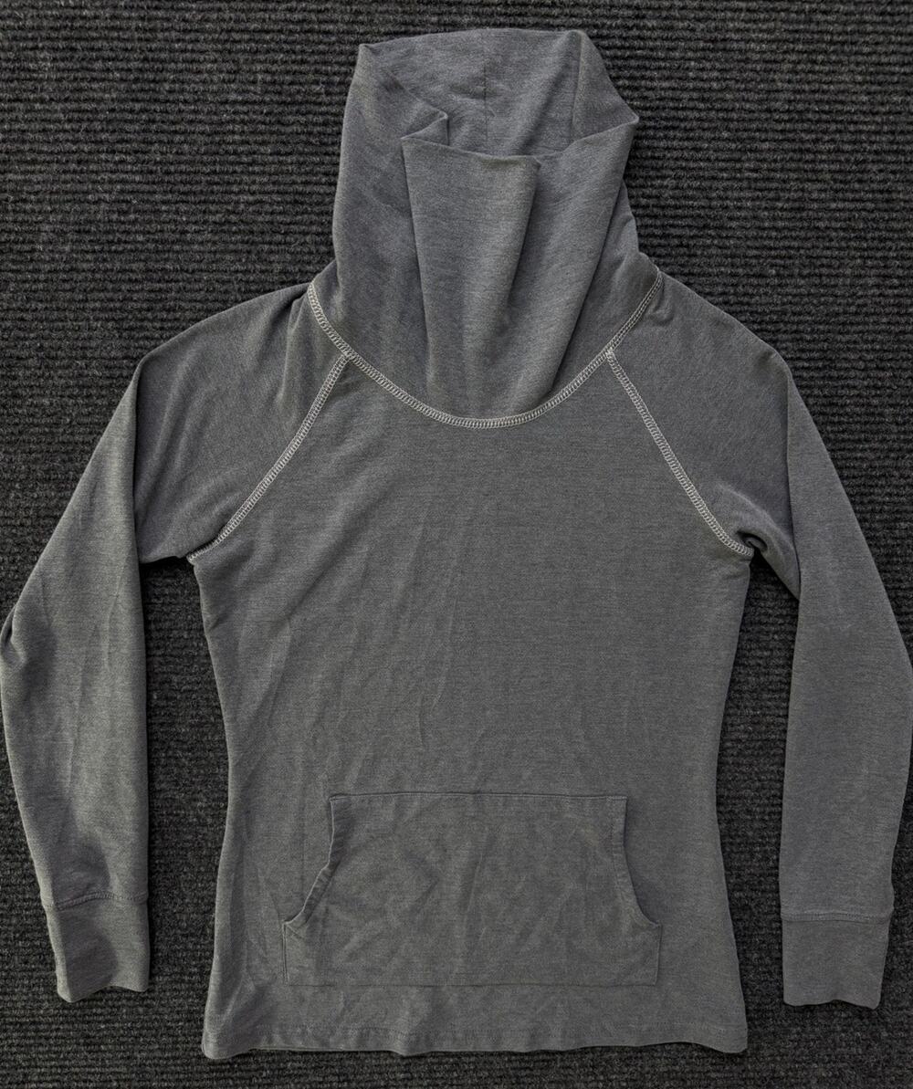 Kuhl Alea Women’s Cowl Neck Pullover Size XS Gray Stretch Performance Hoodie